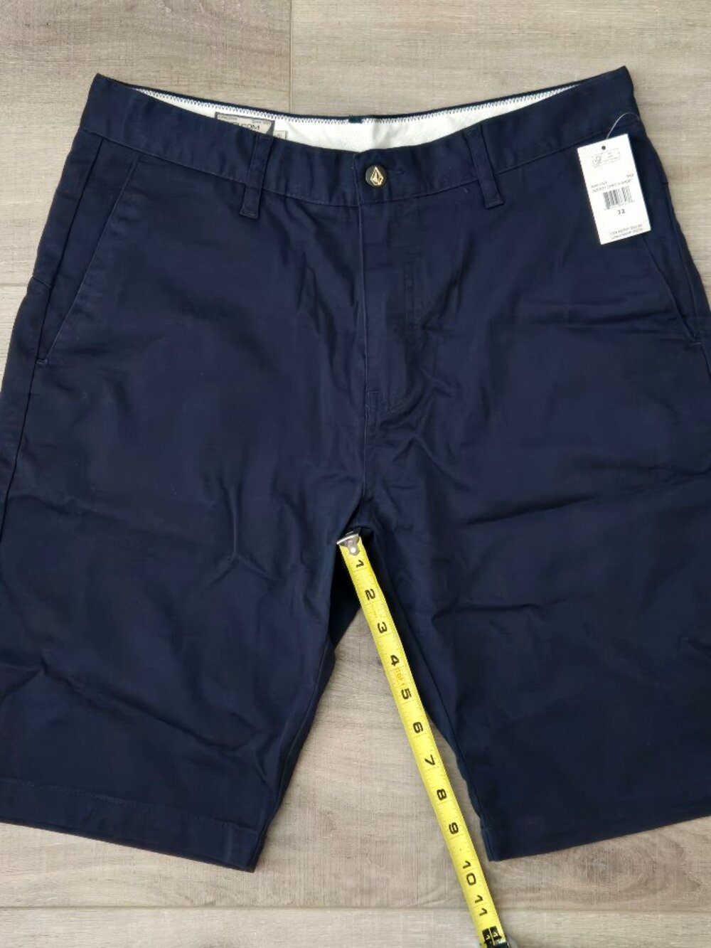 BNWT Volcom Vmonty Stretch 22 Shorts Men's 32 Navy Blue Chino Skate
